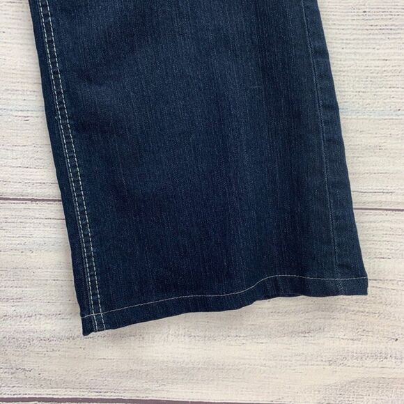 NY & C Jeans sz 12 Curvy Bootcut Dark Wash Inseam Measures 29" Rhinestone Bling - Picture 3 of 11